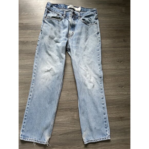 Levi's 516 Jeans 33 X 30  blue denim Straight zip fly 50516 4891 Slim Fit - Picture 1 of 7